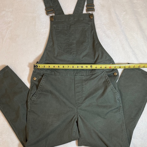 Toad&Co Women's Green Denim Overalls - Picture 3 of 8